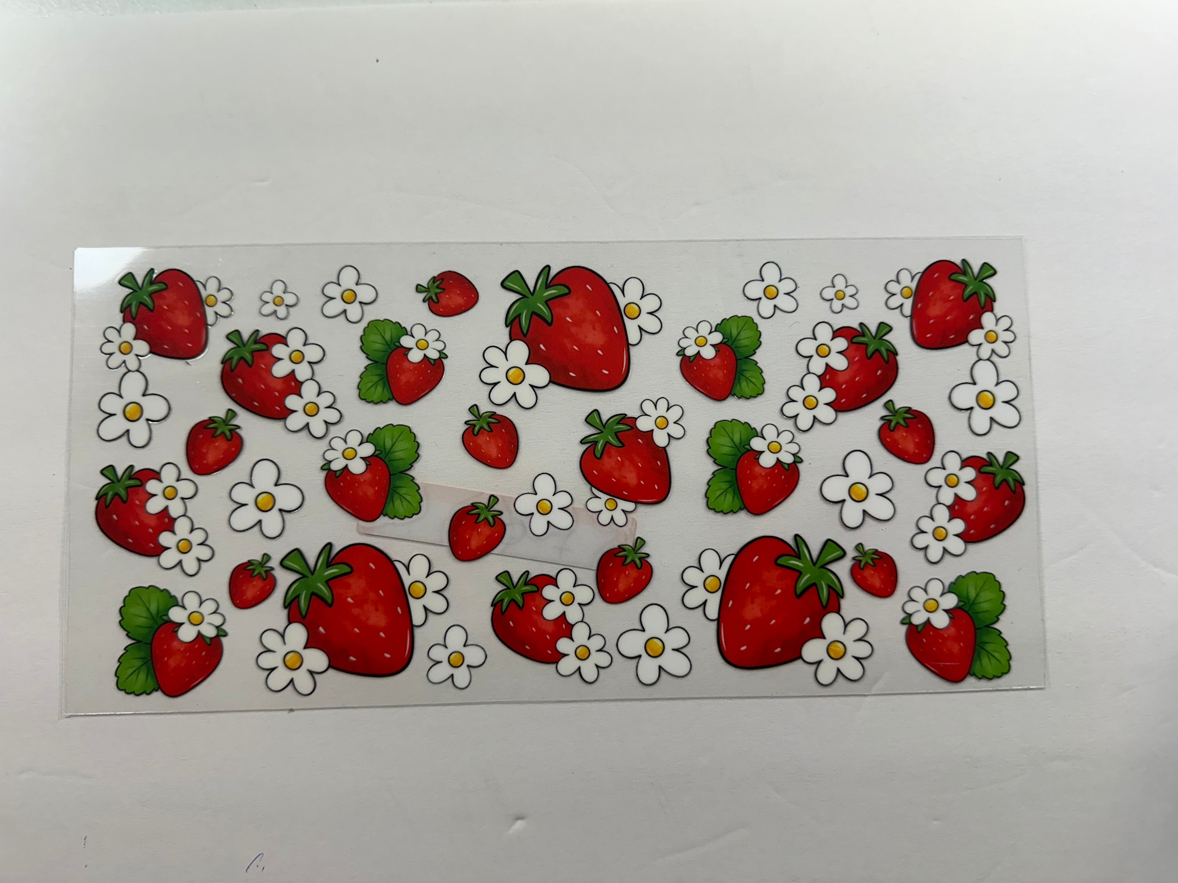 F-004 strawberries & white flowers
