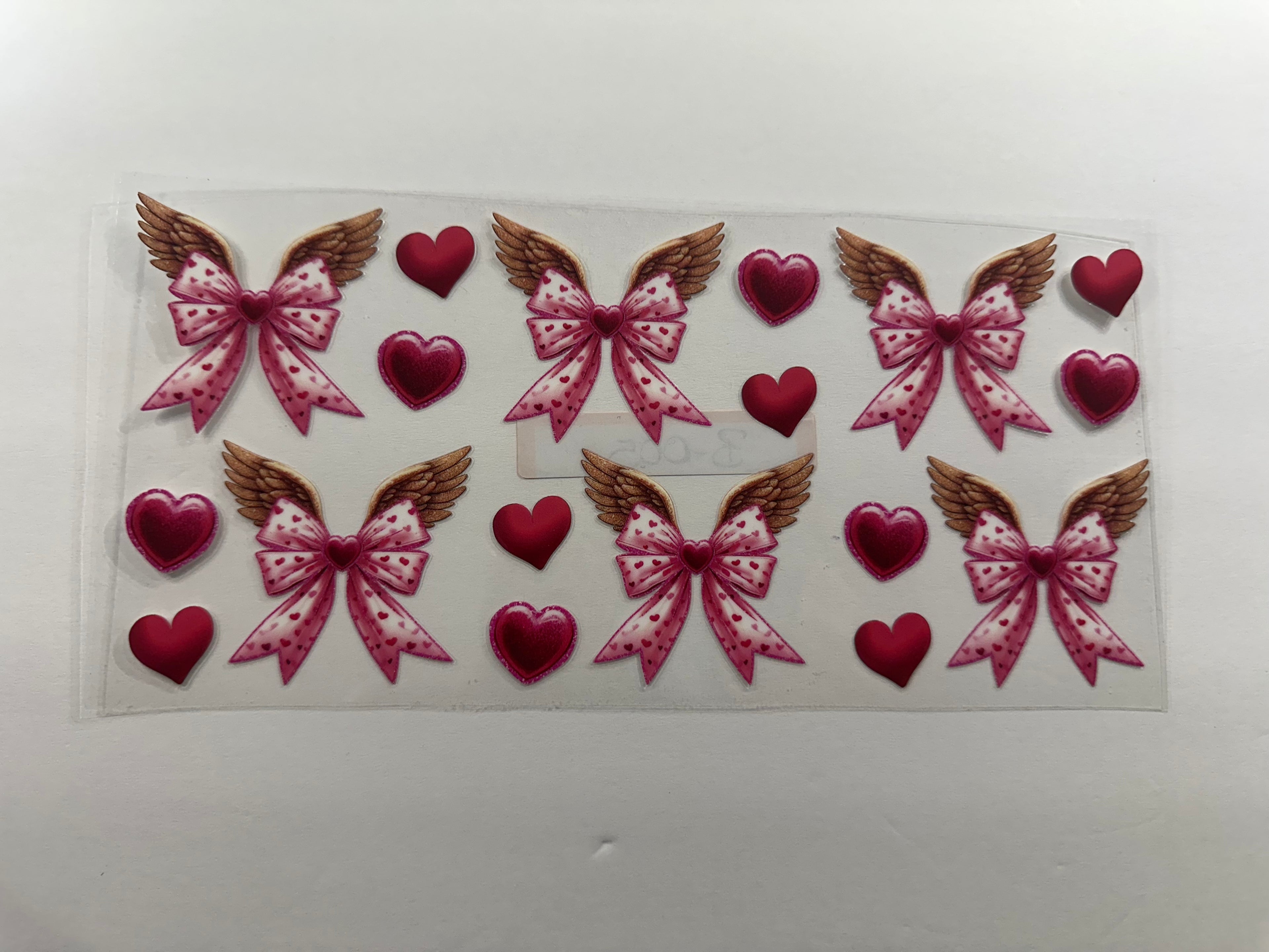 B-005 pink heart & bows