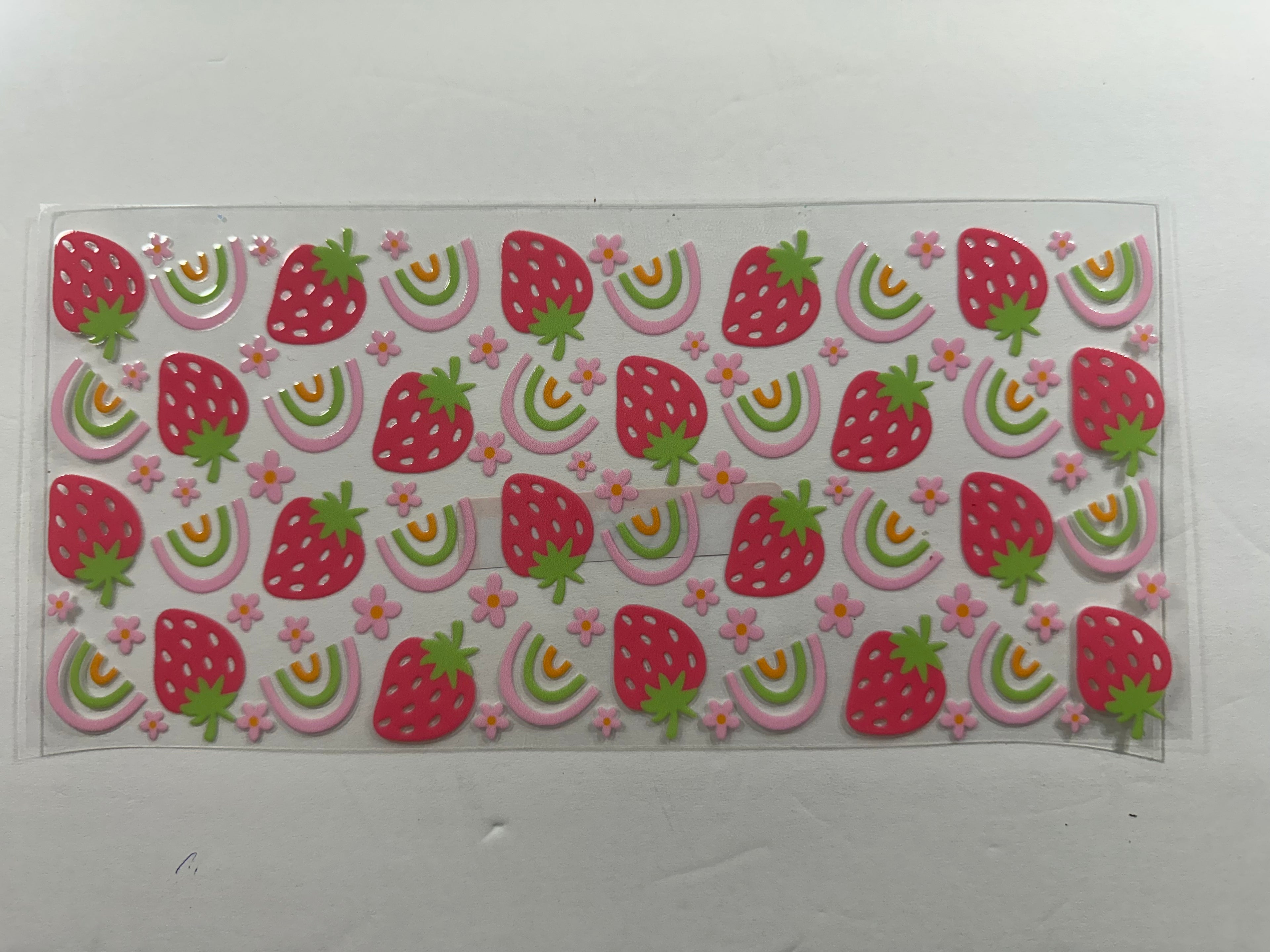 F-001 strawberries & rainbows
