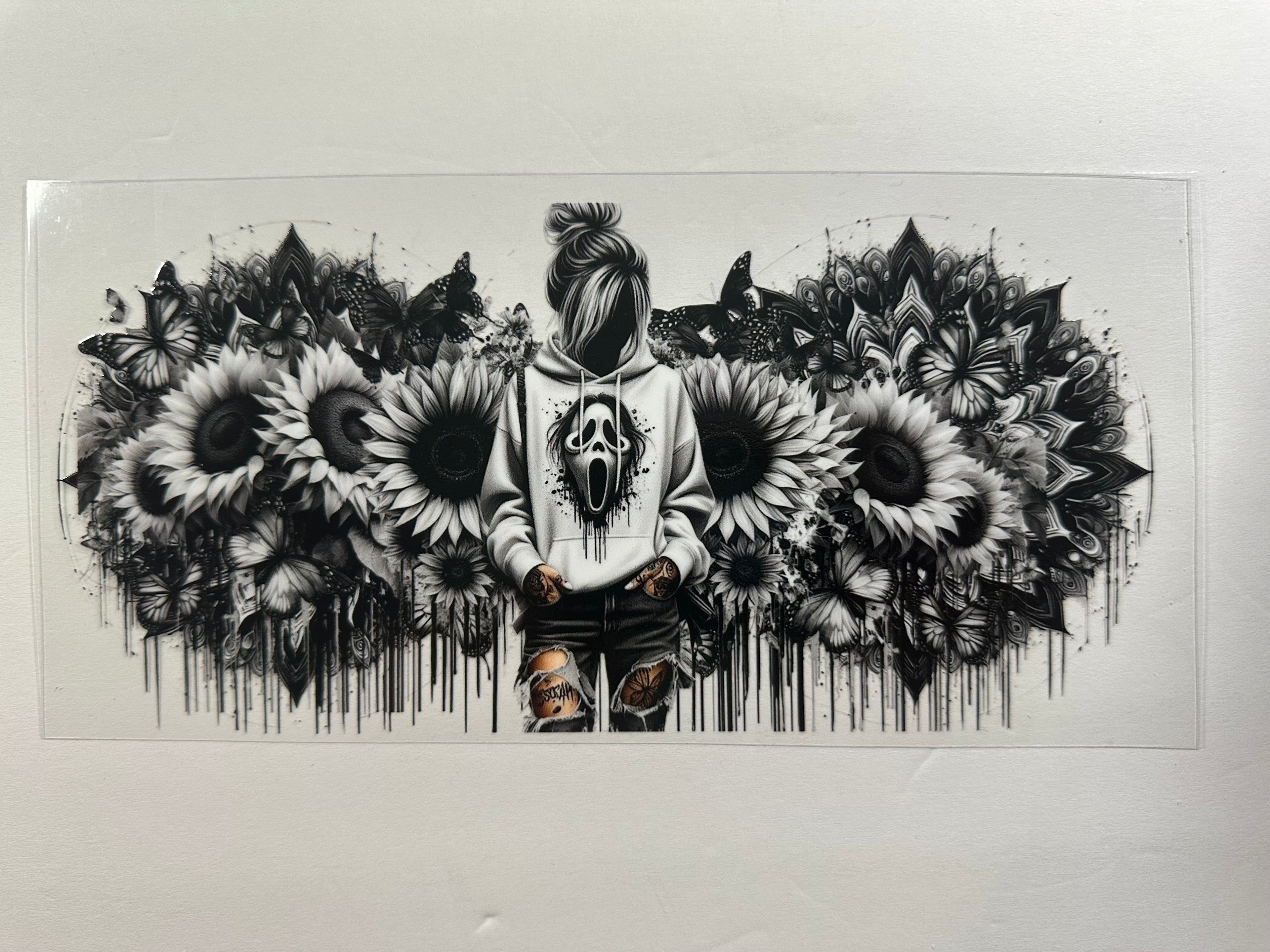 FL-12 black & white sunflower