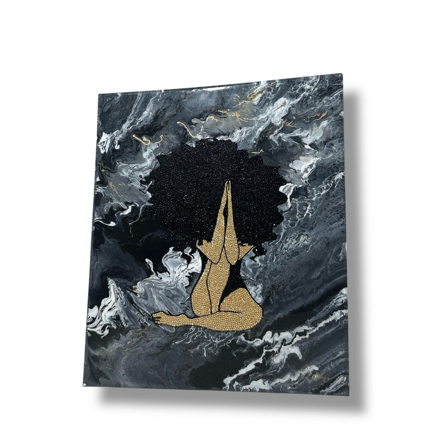 Rhinestone Praying Woman