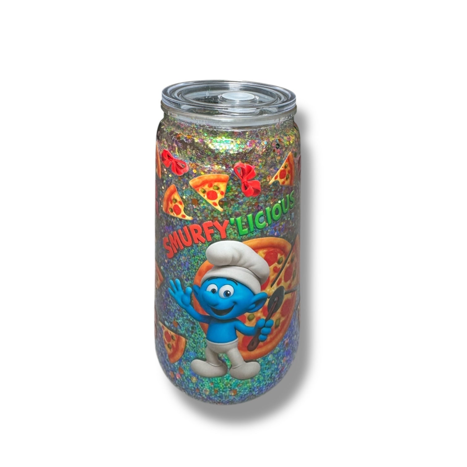 Smurf pizza (glitter)