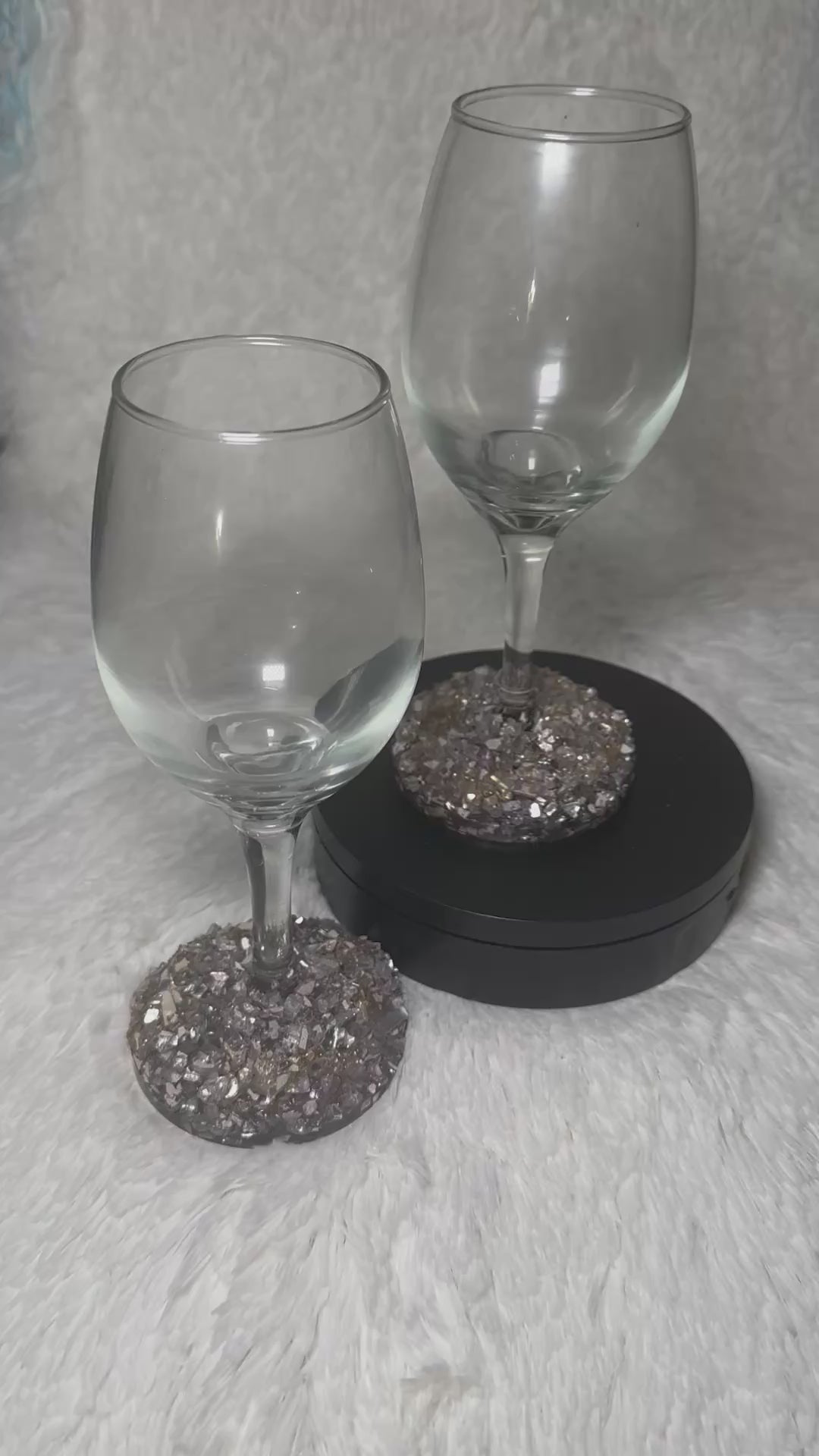 Coaster Bottom Wine Glasses